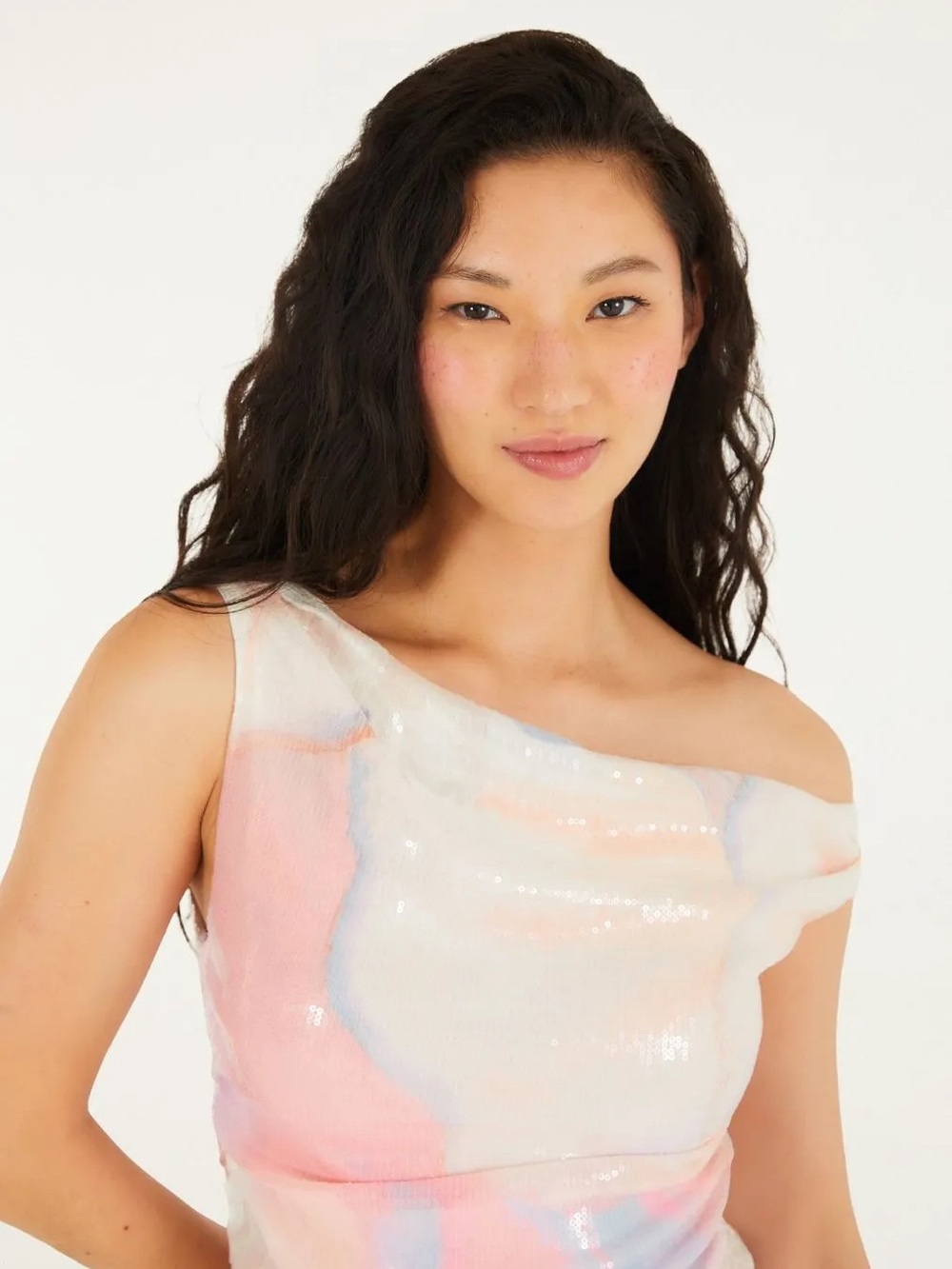 NWT Farm Rio Iridescent Sequin One-Shoulder Mini Dress size XL - Picture 3 of 5